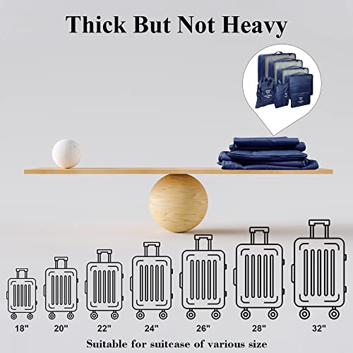 image for Arrozon 7 Set Packing Cubes for Suitcases,Packing Cubes for Travel Fol