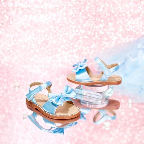 Image of Felix & Flora Toddler Girl Sandals - Little Girl Easter Dress Shoes Lightweight Open Toe Beach Holiday Flats