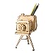 QXF-D 3D Holzpuzzle for Kinder und Erwachsene, DIY 3D Holz Vintage Camera Puzzle Game Penholder & Gift für Erwachsene Jugendliche und Kinder