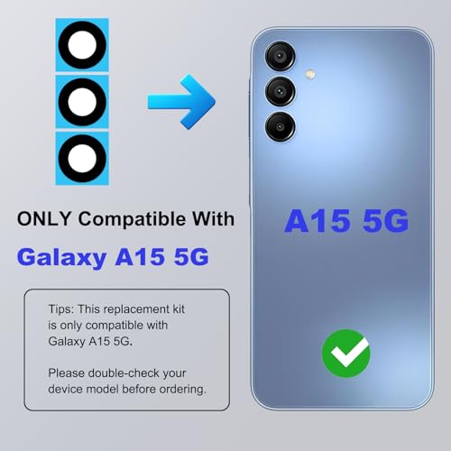 Repuesto de lente de cámara para Samsung A15 5G ideal para recuperar tus fotos de viajes y vídeos 3