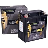 intAct - Bike-Power GEL12-20CH-BS,CTX20CH-BS, 82002 Motorradbatterie 12V 18 Ah 230A (EN), Wartungsfreie Gel Motorradbatterie mit 30% mehr Startleistung, für Roller, Motorrad, Quad, Rasentraktor