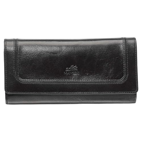 Mancini South Beach RFID Secure Trifold Wallet, Black, Black, One_Size