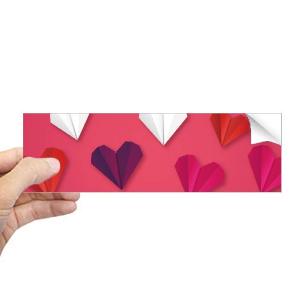 Sticker rectangulaire origami cœur pour décorer la fenêtre du salon