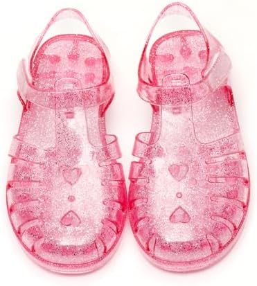 HaHaGuu Girls Jelly Sandals Summer Costume Princess Dress Flat Breathable Waterproof Fisherman Gladiator Shoes For Girl Closed Toe Beach Flat-Sandals For Toddler Little Kid Big Kids