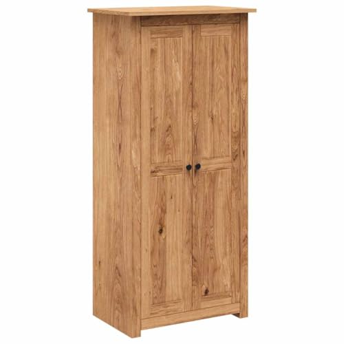 vidaXL Pin Massif Garde-Robe Penderie Armoire de Rangement Stockage Armoire de Vêtements Chambre à Coucher Maison 80x50x171,5 cm Assortiment Panama