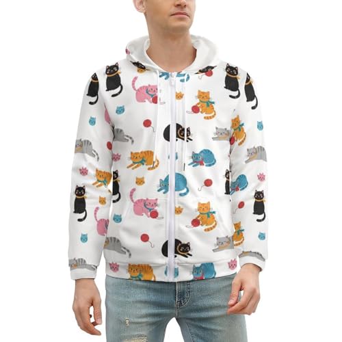 Chaqueta con capucha unisex con cierre y bolsillo miniatura 2