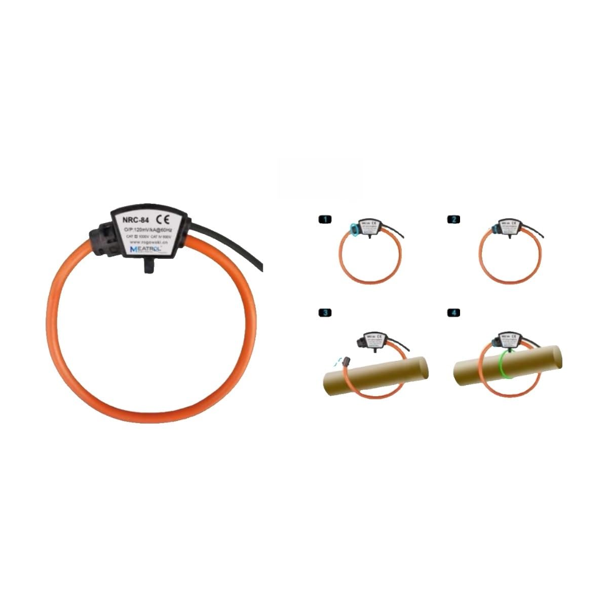 Precision Rogowski Coil Current Transformer for Outdoor Waterproof Flexible CT(VRC-24-50-2M)
