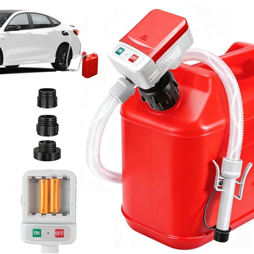 Elektrische Benzinpumpe für Kanister mit Auto-Stopp – Kraftstoffpumpe Ölabsaugpumpe für Benzin, Diesel & Öl, Kraftstoff Umfüllpumpe, Tragbare Dieselpumpe für Auto, Tank, Werkstatt