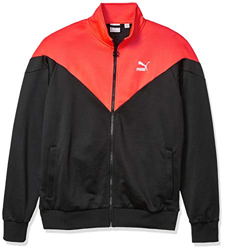 PUMA Men's Iconic MCS Track Jacket, Black-Lava Blast, XX-Large