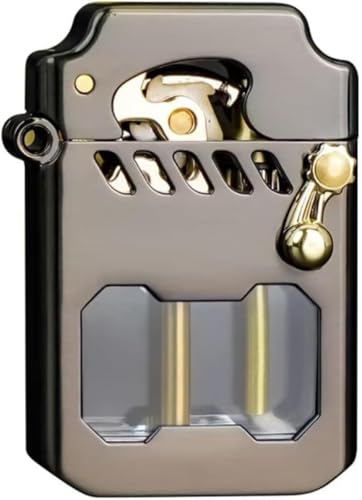 Mechero Retro Metal Rocker Reutilizable Gris