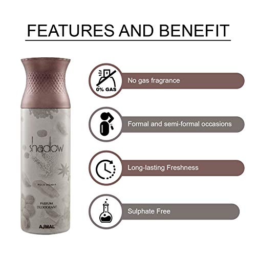 Ajmal Wisal EDP Floral Musky Perfume 50ml for Women and Shadow Homme Deodorant Citrus Woody Fragrance 200ml for Men+ 2 Parfum Testers FREE - Image 6