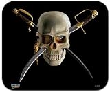 N\A Crâne de Pirate épées croisées Patch Tapis de Souris Mince Mince Profil Tapis de Souris, Tapis de Souris de Jeu