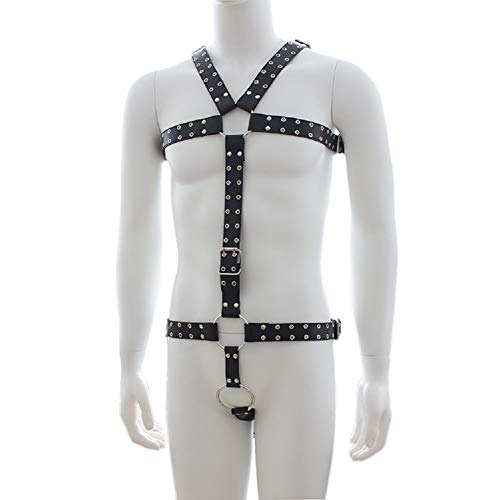 JEWE Men's Adjustable Leather Body Chest Harness Belt Gay Interest Buckles Clubwear Gothic Punk Costume2