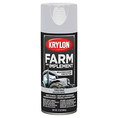 Image of Krylon Farm & Implement Spray Paint, High Gloss, Ford Gray, 12 oz