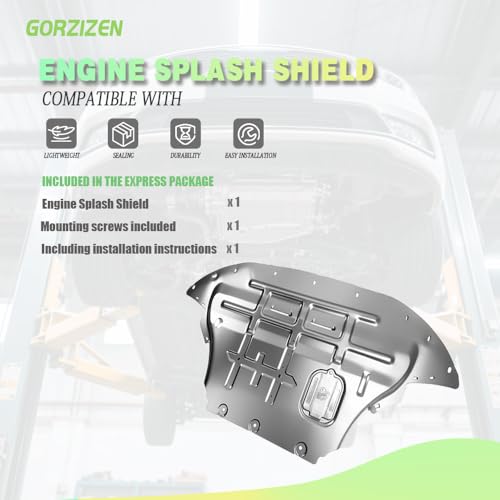Image of Alloy Steel Front Skid Plate for Audi Q5 2009-2017 Engine Splash Shield Heavy Duty, Impact Resistant Engine Guard Cover for SQ5 2010-2017 Underbody Guard Plate w /Screw Hardware