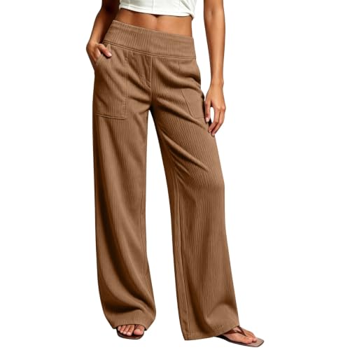 ENCURKUS Wide Leg Corduroy Pants Women Relaxed Fit Business Casual Trousers - image 5