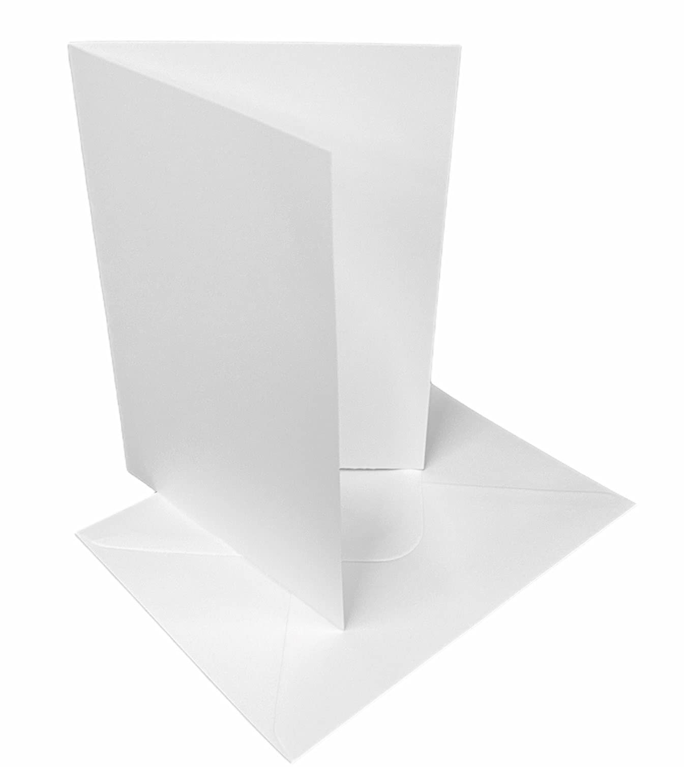 DJP5 x 7 Pre-Creased Card and Envelope Pack of 50 - White