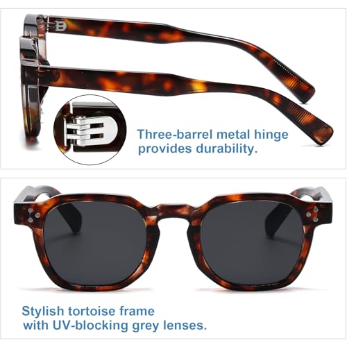 Image of Gleyemor Stylish Retro Sunglasses for Men Women Fashion Vintage Square Sunglasses UV400 Protection Shades