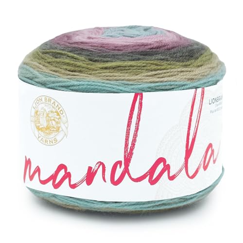 Image of 100% Acrylic Self-Striping Yarn in Orcs Color by Lion Brand Yarn