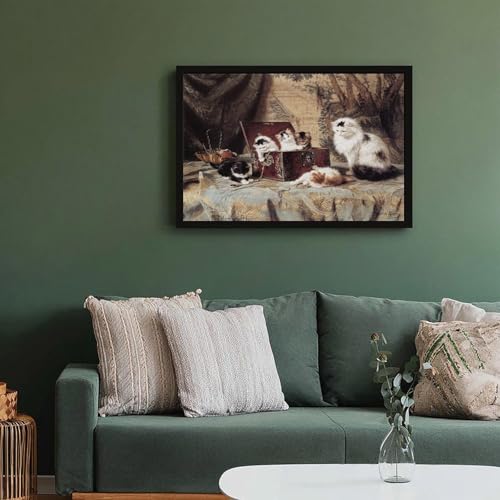 Impression sur toile Henriette Ronner Knip 20x30 cm décor de bureau - 6