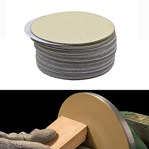 TINVHY 100PCS 6 Inch Disc Sandpaper, PSA Self Adhesive Stickyback Sanding Discs, 80 Grit NO-Hole Random Orbital Sander Pads, for Wet/Dry Sanding Grinder Polishing Accessories