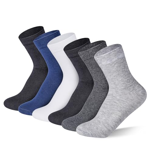 Soleeya 6 Pares Calcetines Hombre Algodon Finos 38-44,...
