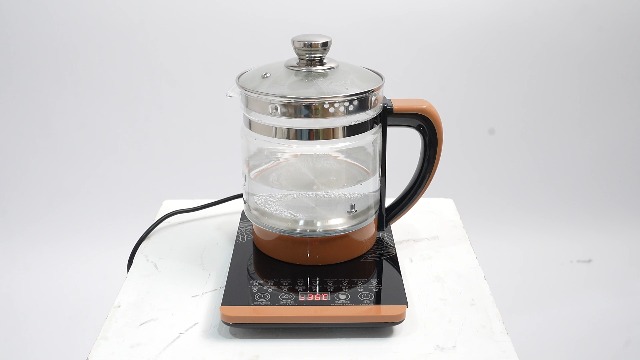 Tetera eléctrica de vidrio de 1.8L, 800W, acero inoxidable miniatura 7