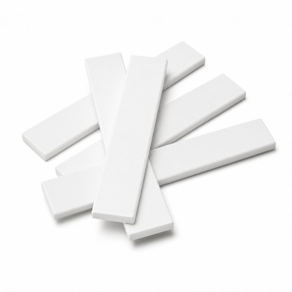 Packing Bat 3 mm White Window and Glazing Packers, Frame Levelling Spacers for Windows, Doors, Dry Lining and Flooring, 1,000 Pack
