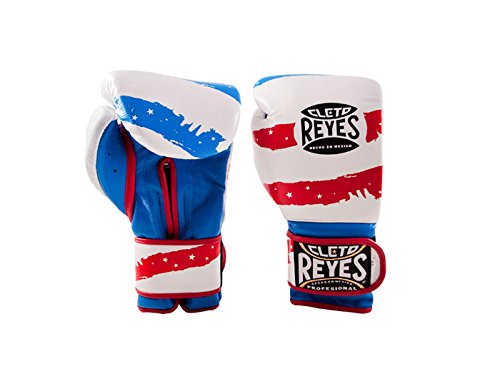 Cleto Reyes エクストラ クッション レザー トレーニンググローブ ブラック 12オンス ブルー