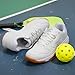 ZVC Pickleball Shoes Men Tennis Shoes Sneakers for All Court Racquetball Athletic Shoes for Badminton Squash Sport White