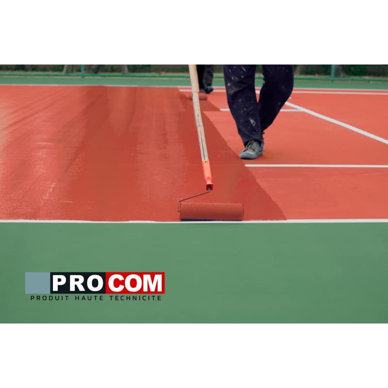 PRO COM Peinture tennis, peinture terrain de sport, rénovation et protection de terrain sportif 10 litres