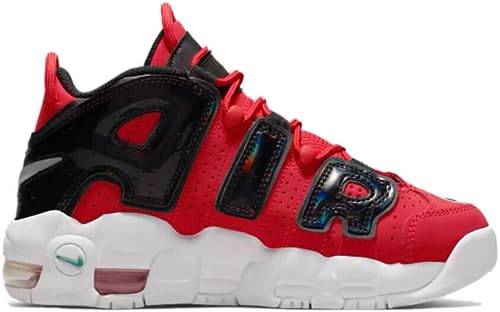 Nike Air More Uptempo Big Kids' Shoes (DV2205-600, Lobster/White/Green Noise/Black) Size 62