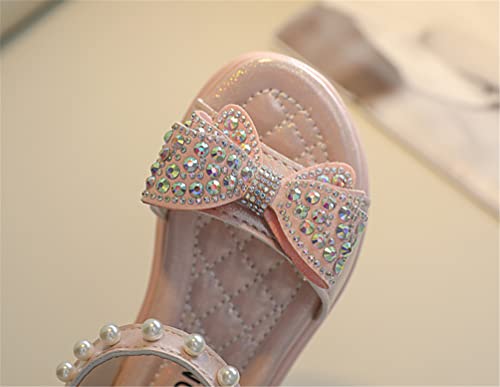 Girls' Fashion Bowknot Sandals with Rhinestones Pearls Princess Kids Casual Outdoor Beach Shoes3