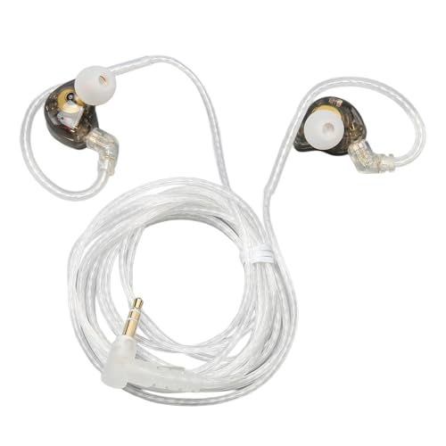 Yunir Auriculares con Monitor con Cable, Auriculares Ergonómicos de Alta Fidelidad ZS10 Pro X con Cable Desmontable, Conector de 2 Pines de 0,75 Mm, Controlador Híbrido Dinámico,