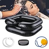 Lavabo hinchable para peluquería, Champú Hinchable para Lavabo Baño Ayuda a Lavar el Cabello con la Almohada para la Cabeza Lavacabezas Hinchable