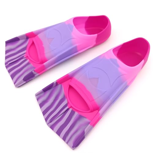 Gugmoy Kids Swim Fins,Comfortable Silicone Flippers for Swimming and Diving,Size Suitable Beginners Kids Girls Boys Adults (ZAColorful-E, S) by Gugmoy - Image 7