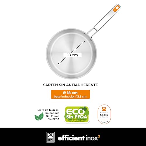 BRA Efficient Sartén Inox Triply detalle