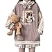 Vocha Japon Anime Manga Vetement Kawaii Sweats à Capuche Pullover Gothique Pull Y2k Aesthetic Top - A10 (A,XS,XS)