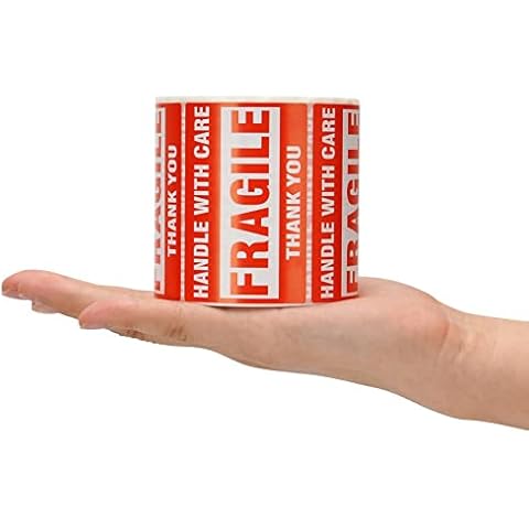 500 Fragile Stickers, Handle with Care - Fragile - Thank You, Adhesive Label 2x3 inch(50x76mm) Warning Label Fragile Packaging Labels for Parcels and Boxes Cover