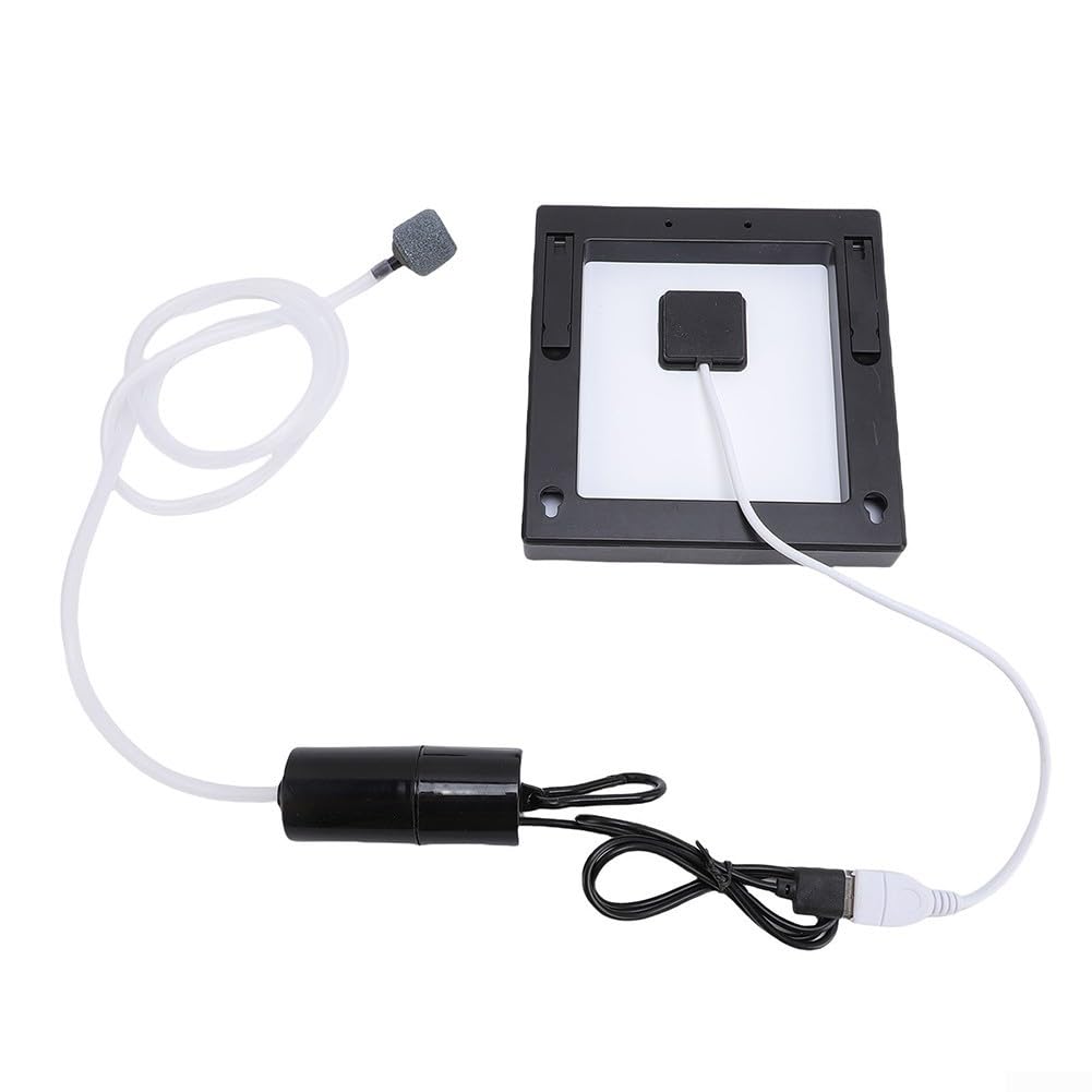 Kit de bomba de aire solar de 10 W, kit de aireador portátil para pecera, bomba de oxígeno USB de 5 V con piedra de aire