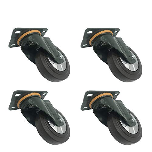 Roulettes pivotantes 4 pouces robustes avec plaque pour chariot de transport