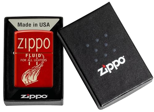 Encendedor de bolsillo Zippo rojo metálico retro miniatura 6