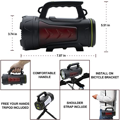 High Call Led Camping Lantern, Super Bright Spotlight Lantern Flashlight With 2000Lm, Rechargeable Camping Lamp, 7 Modes, Waterproof Camp Lantern For Hurricane, Emergency, Survival Kits, Hiking, Home #TOP4
