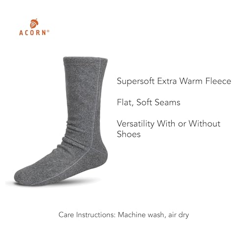 Acorn Mens and Womens Versafit Fleece Sock: Super Soft & Ultra-Warm, Mid-Calf Height, Flat-Flock Seams2