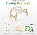 FeetUp - The Original Yoga Headstand Bench, Vegan Handstand Trainer Bench and Stand, Strength Training Inversion Equipment for Relaxation & Strength, Includes App & Starter Kit, Classic, White