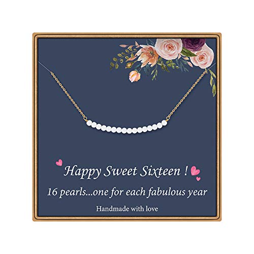 Birthday Gifts for Women Necklace - Pearl Pendant Necklace Gifts Happy Birthday Jewelry