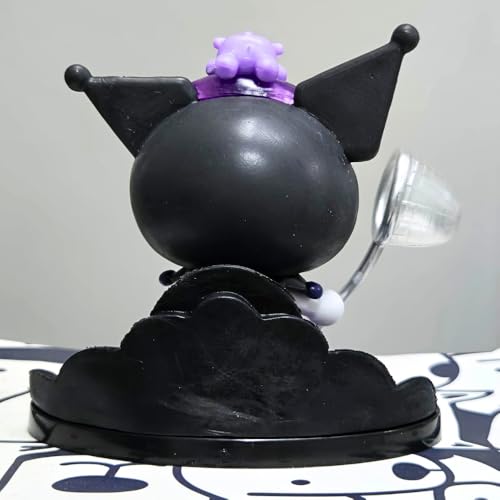 Image of FUNFOB Kuromi Action Figure Height - 7.5cm to 8.5cm Sanrio Toys Kuromi Figurine PVC Multicolour | Kuro-mi Holloween Hand Net