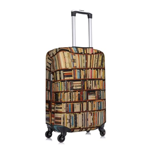 Neat Bookshelf Print Luggage Suitcase Cover Protector Luggage Washable Covers With Concealed Zipper3