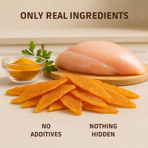 Image of Chicken Jerky Dog Treat, Turmeric Infused, 10 oz