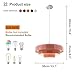 DoungRos Pink Pendant Light Mid Century Pendant Lamp Nordic Pendant Lighting Fixture Hanging Ceiling Light 3-Layer Shade Design for Kitchen Island Dining Table Bedroom